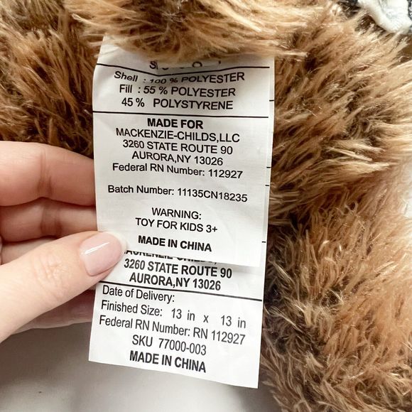 Mackenzie-Childs - Courtly Check KENZIE the Bear - Dress and Bow - Picture 4 of 11